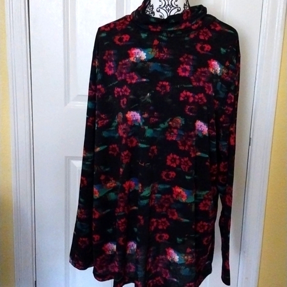 Rachel Comey X Target Long Sleeve Turtleneck  Kodak Red Floral NWT Size XXS - Picture 2 of 15